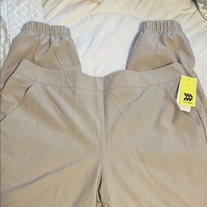 NWT All in Motion Tan Elastic Waist Pants XL